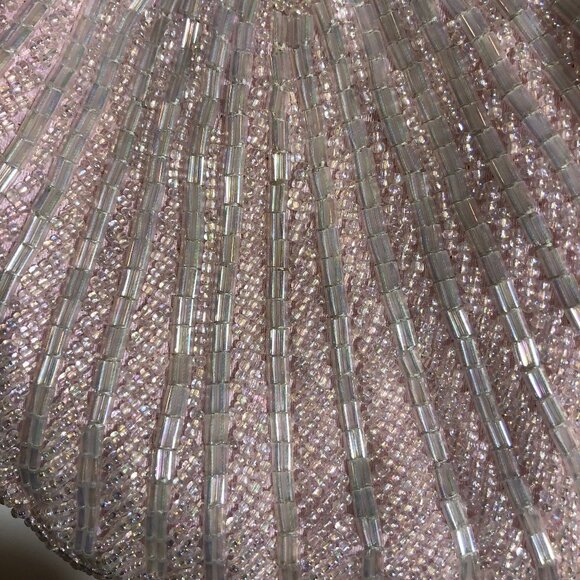 Bechamel Pink Iridescent Beaded Shell Evening Bag โ Vintage-Inspired - Picture 9 of 12
